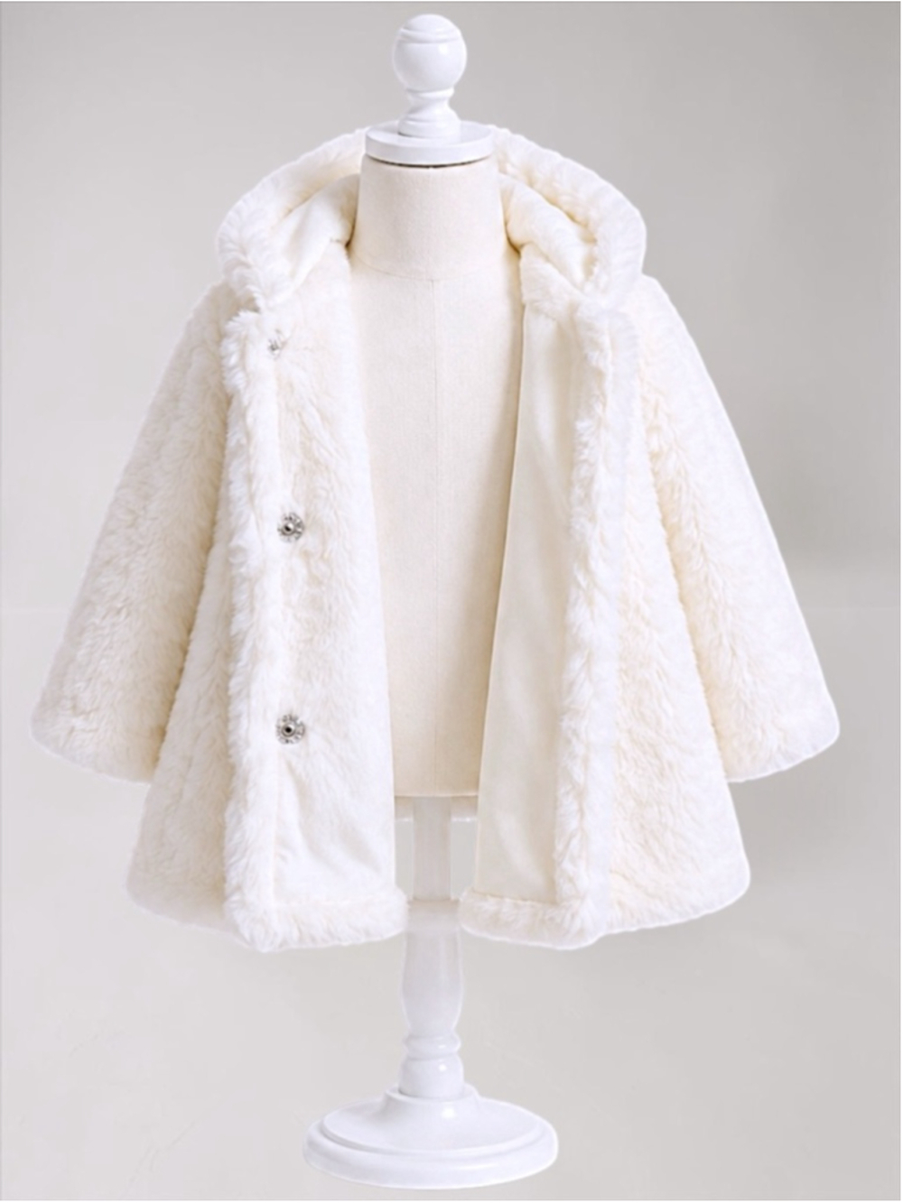 Widgeon 3-Bow A-Line Faux Fur Coat – Size 12M - Picture 11 of 12
